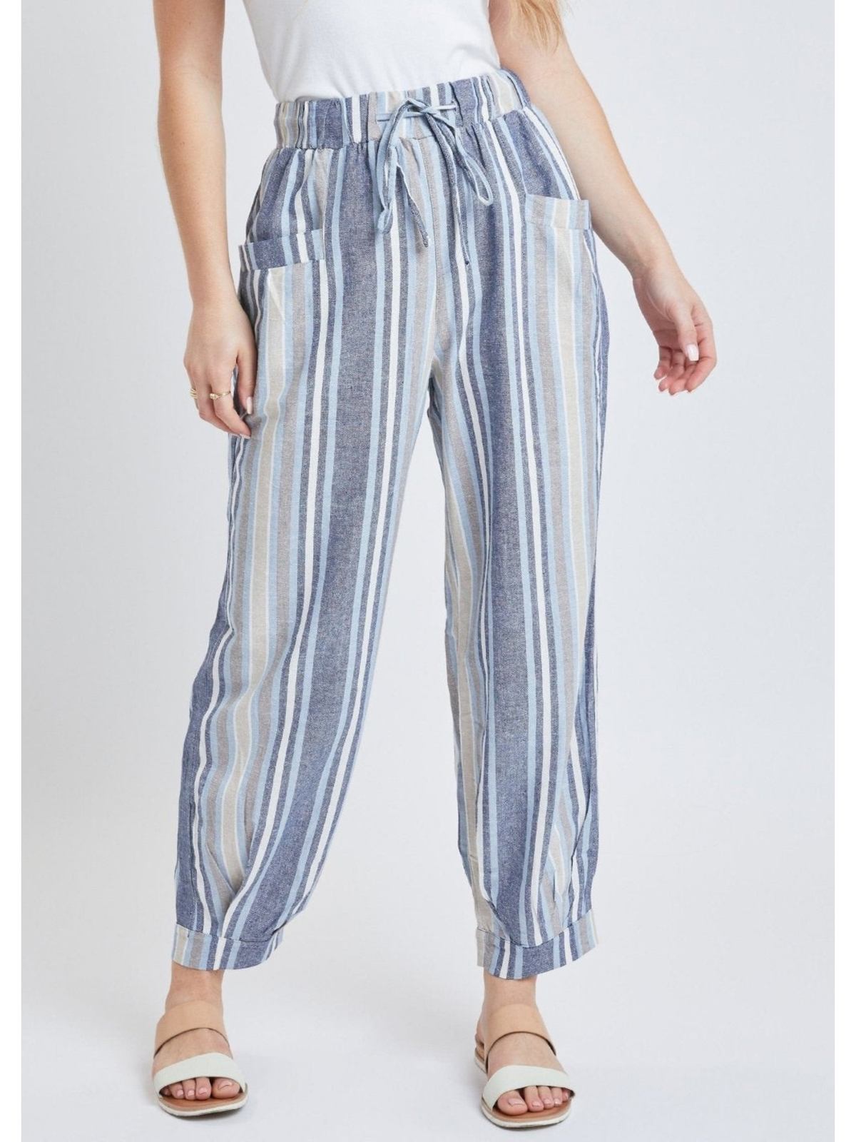 The Stripe Linen Jogger Pant