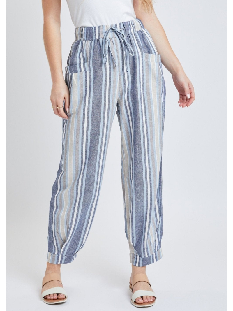 The Stripe Linen Jogger Pant
