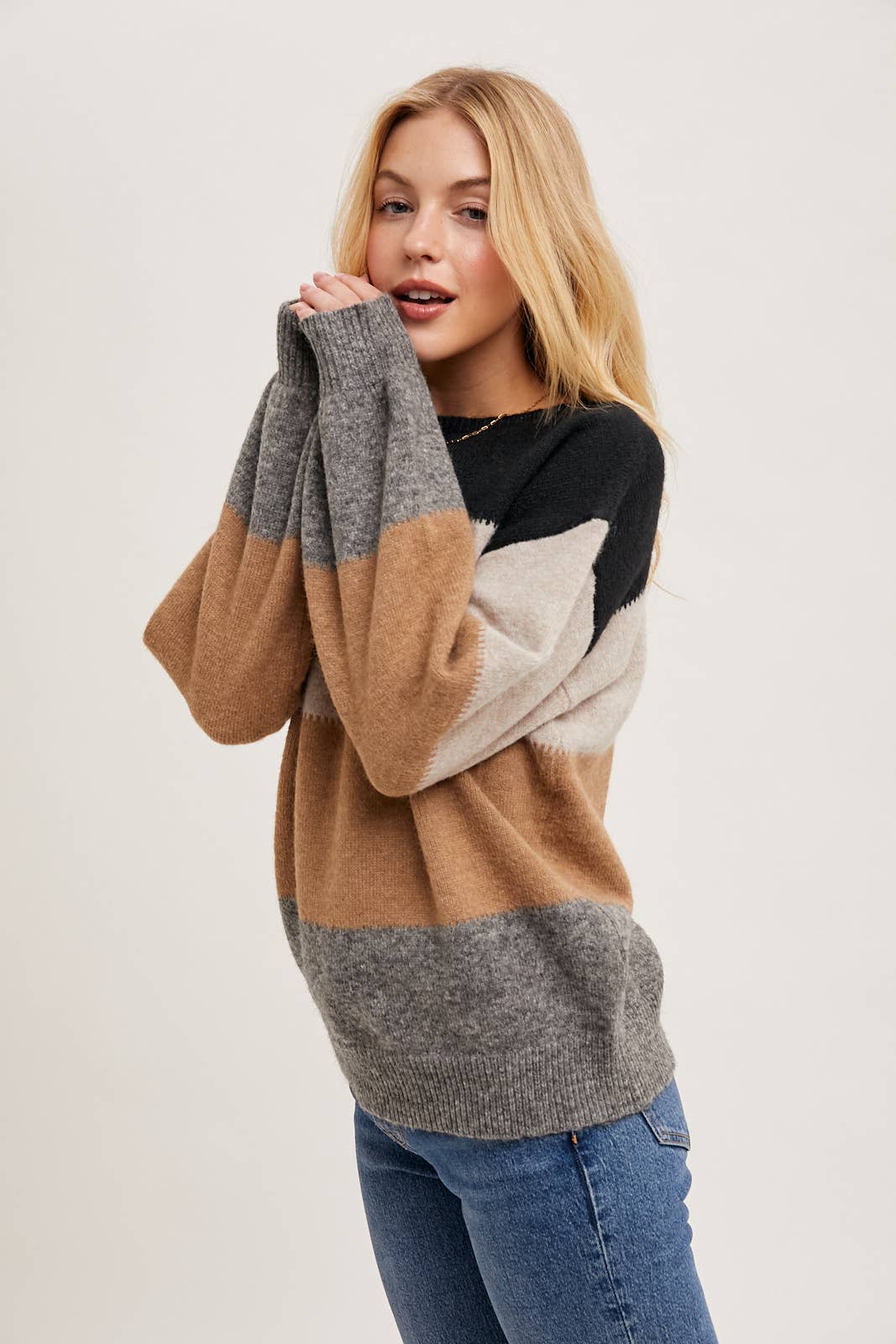 The Winter Color Block Sweater