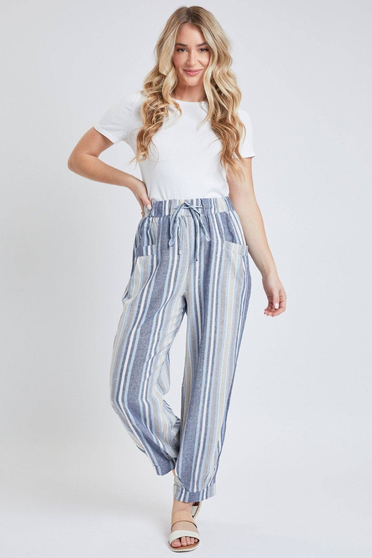 The Stripe Linen Jogger Pant