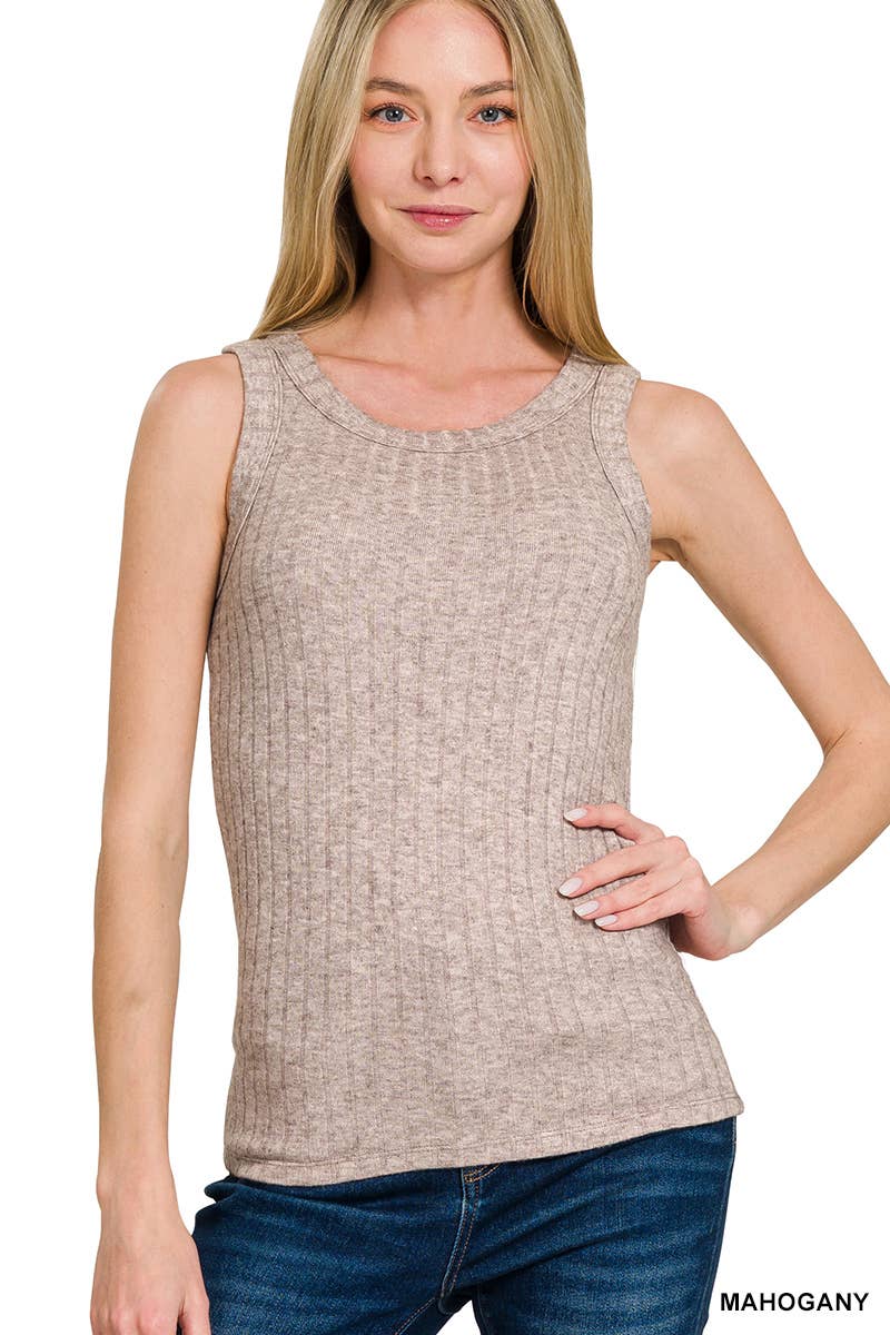 The Ribbed Scoop Neck Tank