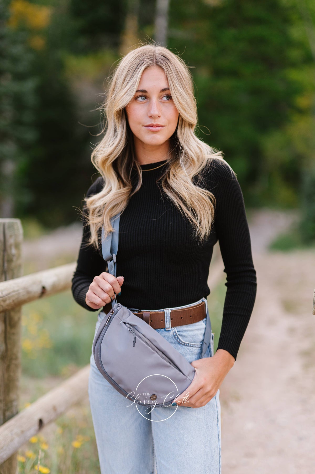 Margot Moon Belt Bag in Grey