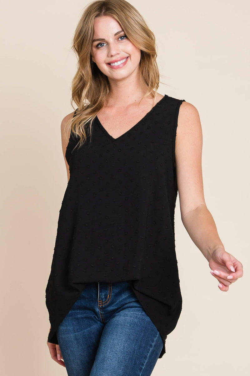 The Relaxed Dot Textured Tank
