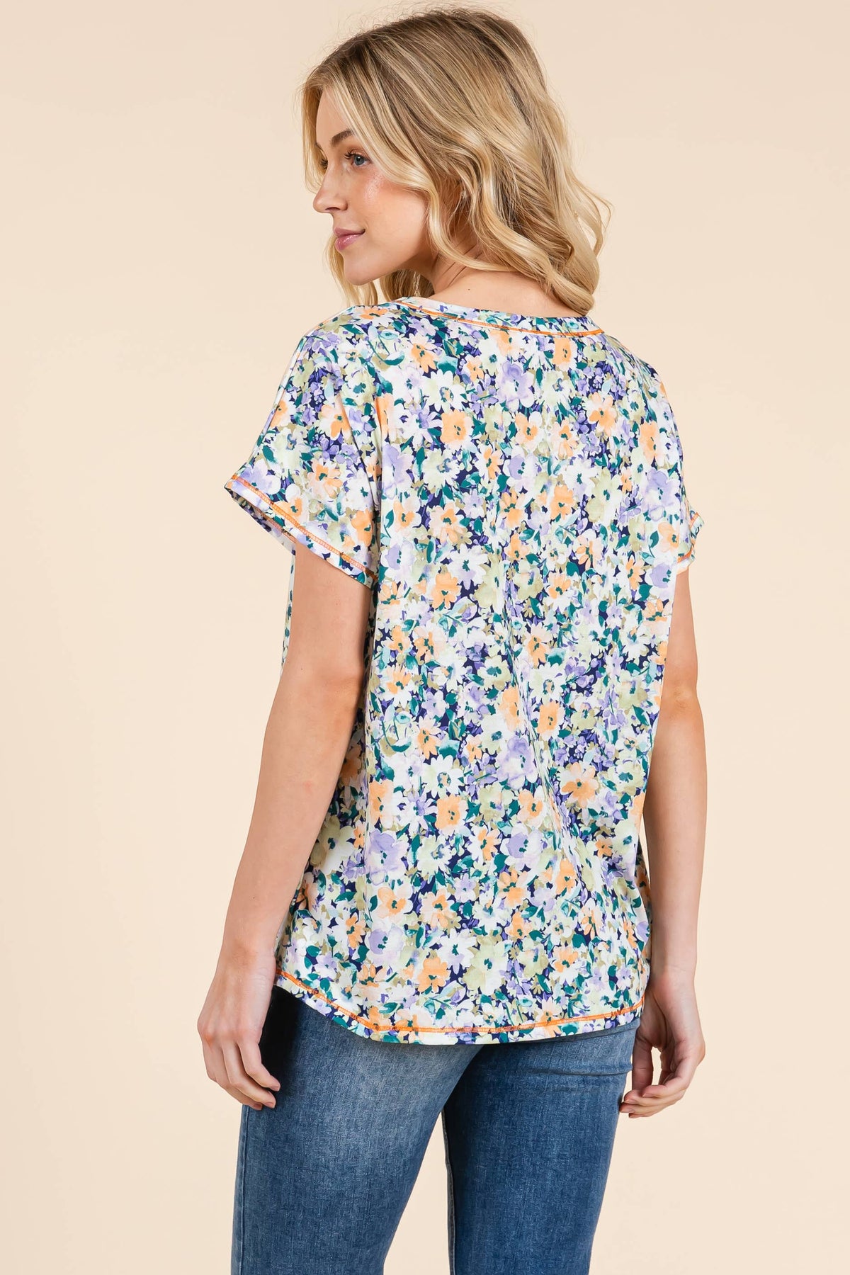 The Pastel Floral Print Relaxed Tee