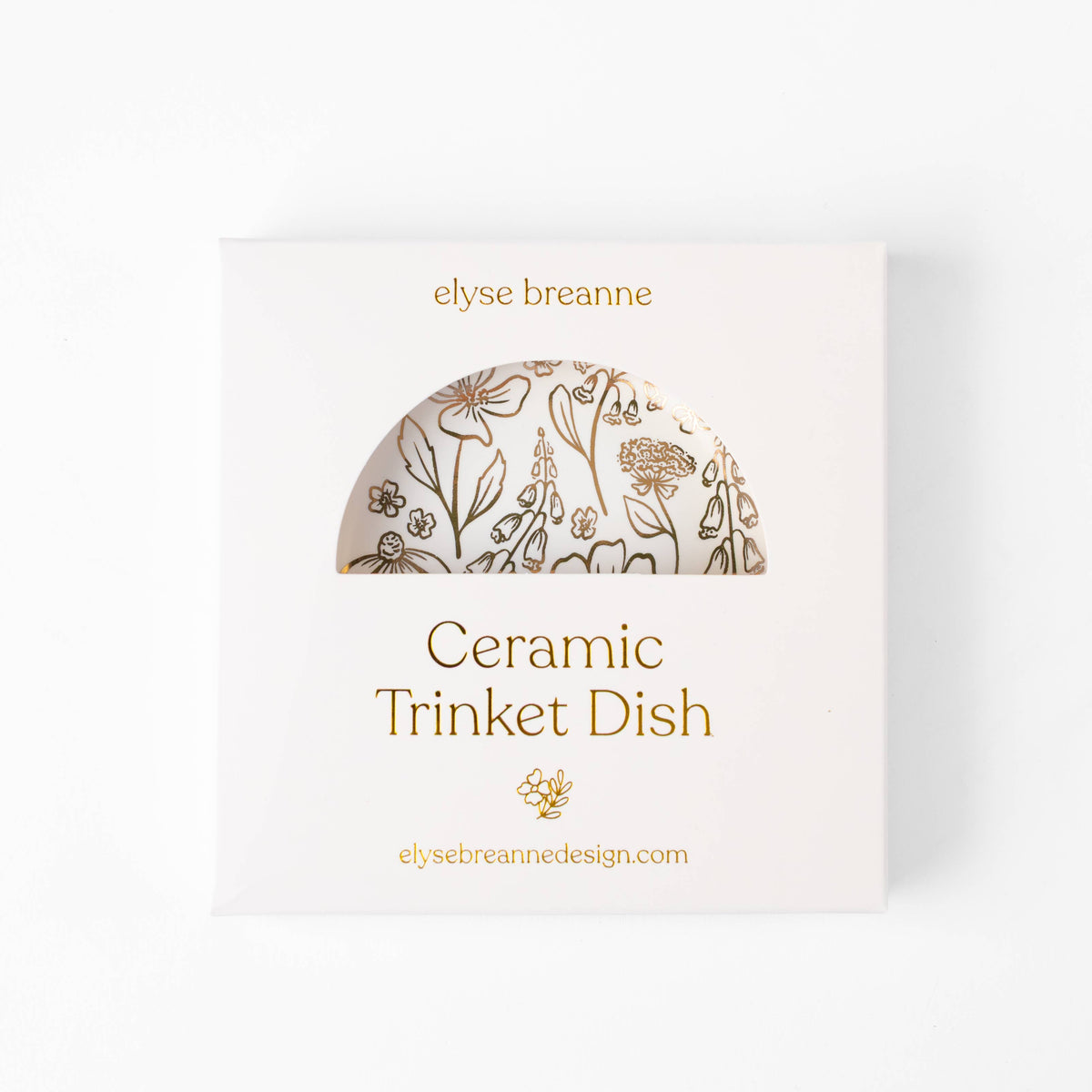 Pressed Floral Circular Trinket Dish