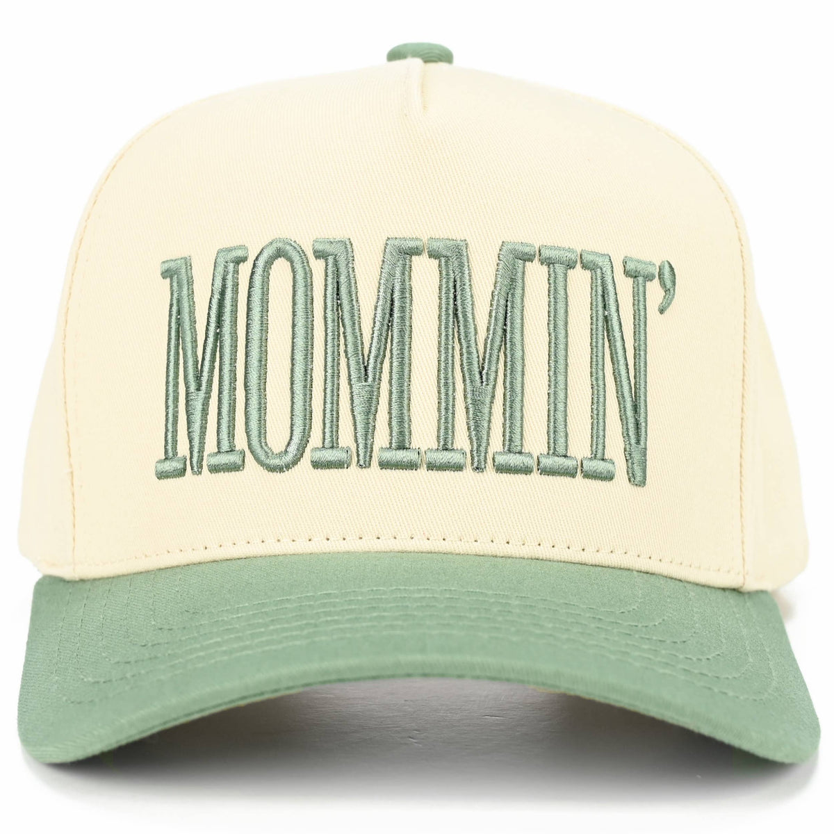 MOMMIN Letter Two Tone Trucker Cap