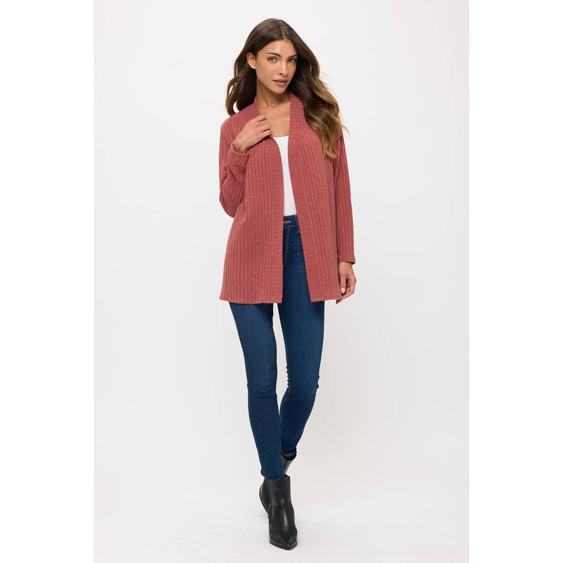 The Rib Knit Banded Edge Cardigan