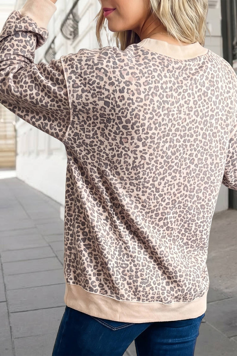 Leopard High Neck Top