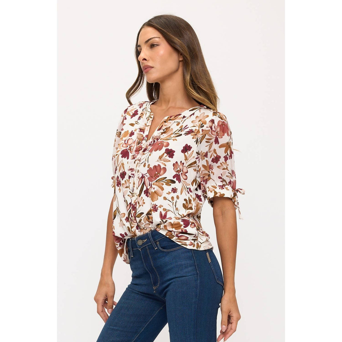 The Mauve Floral Blouse
