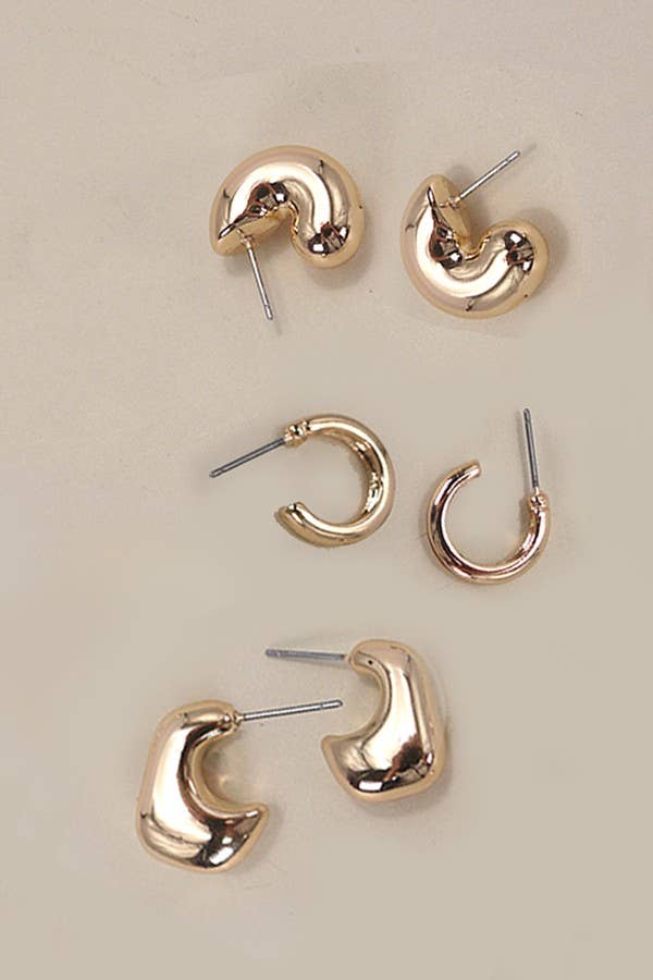 Bubble Hoop Earring Set
