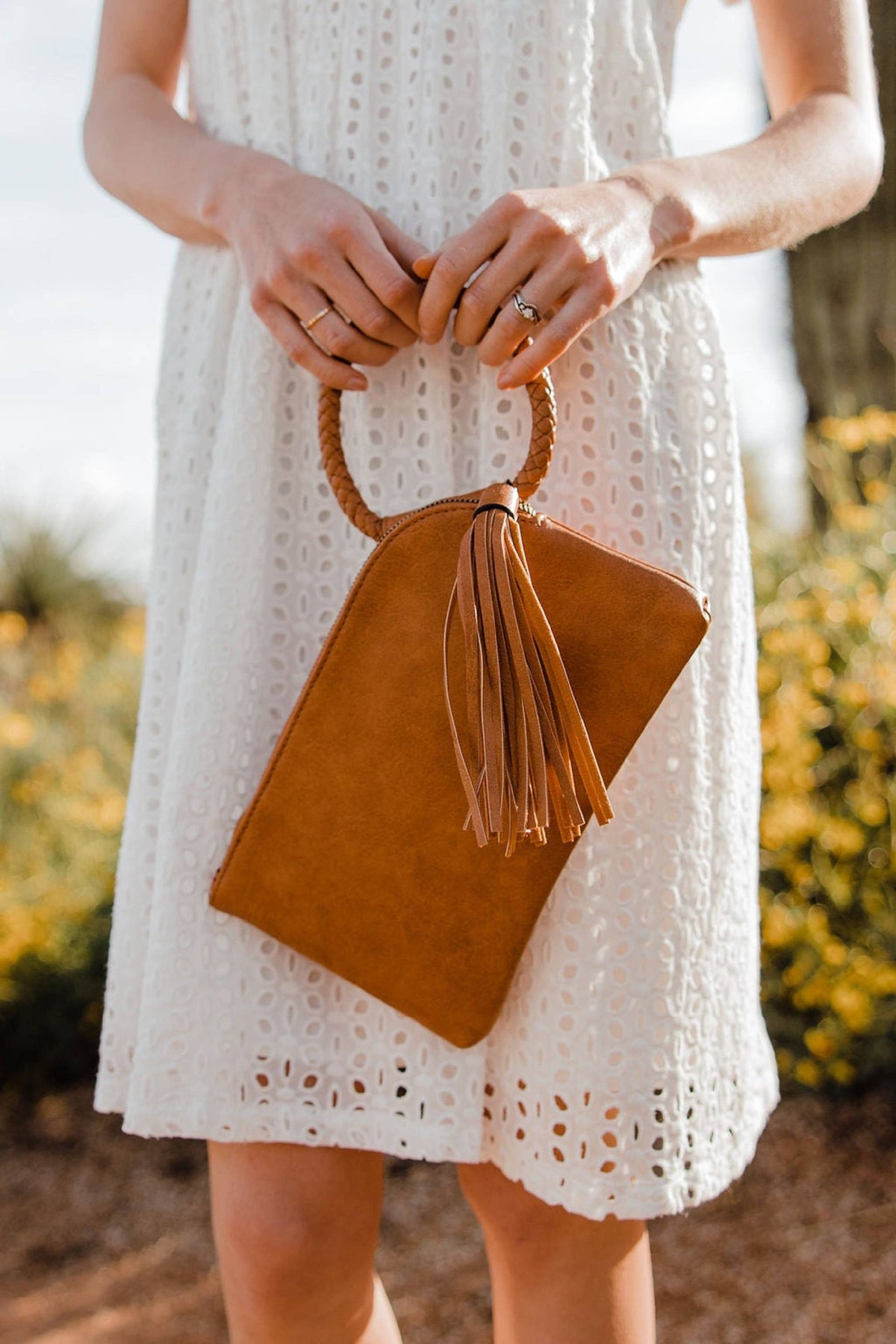 The Kayla Leather Wristlet/Clutch