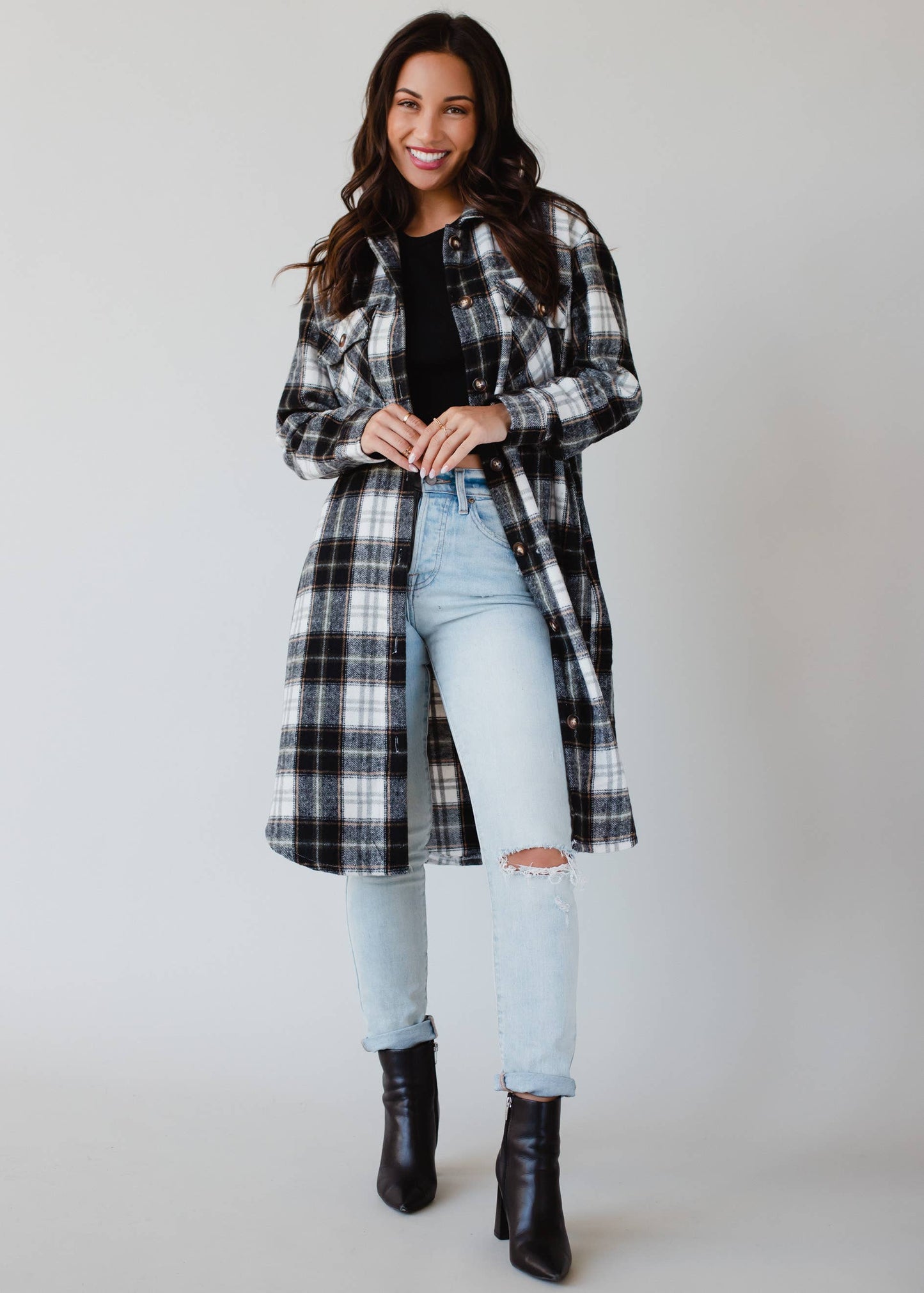 The Olive Plaid Long Flannel