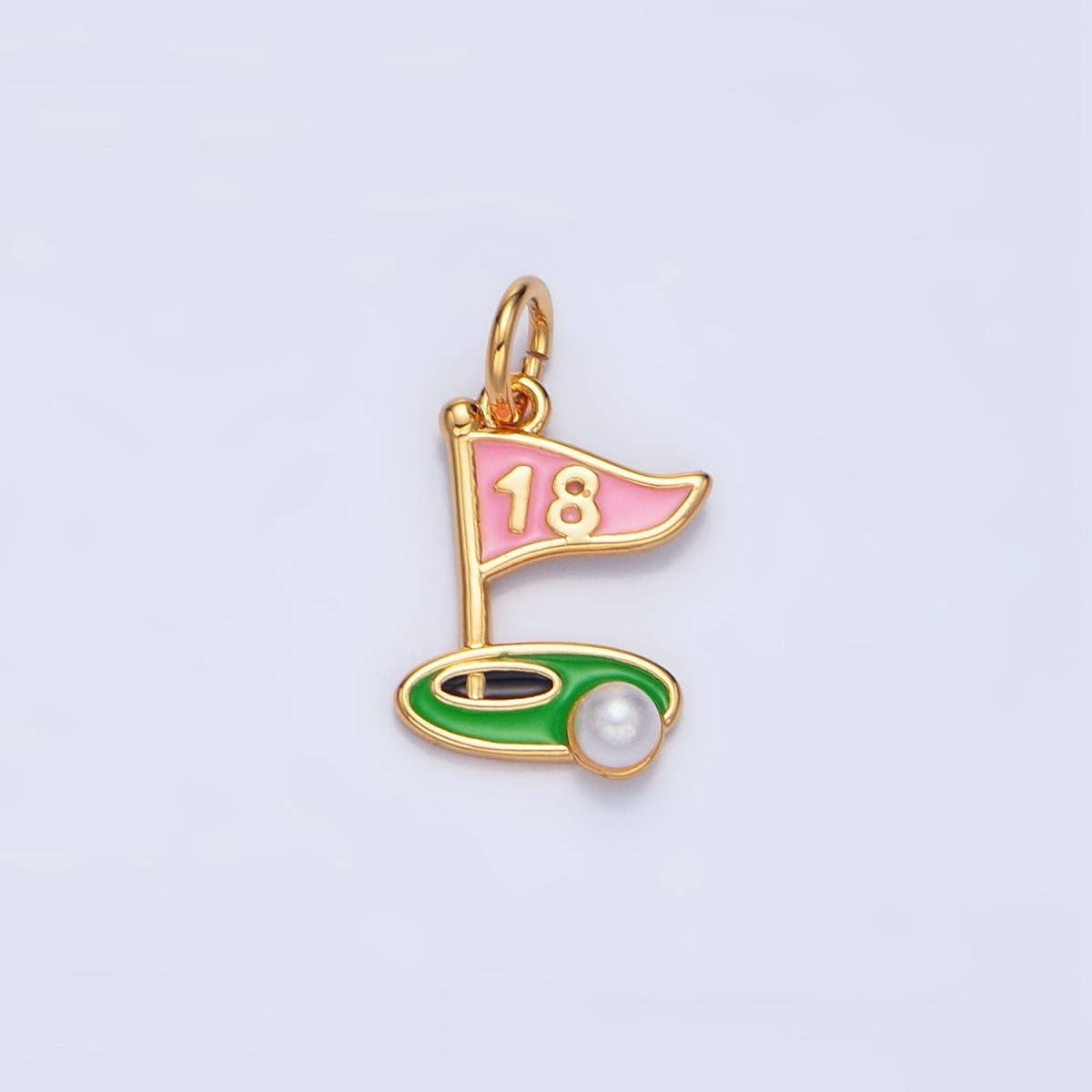 Golf Course Pearl Charm
