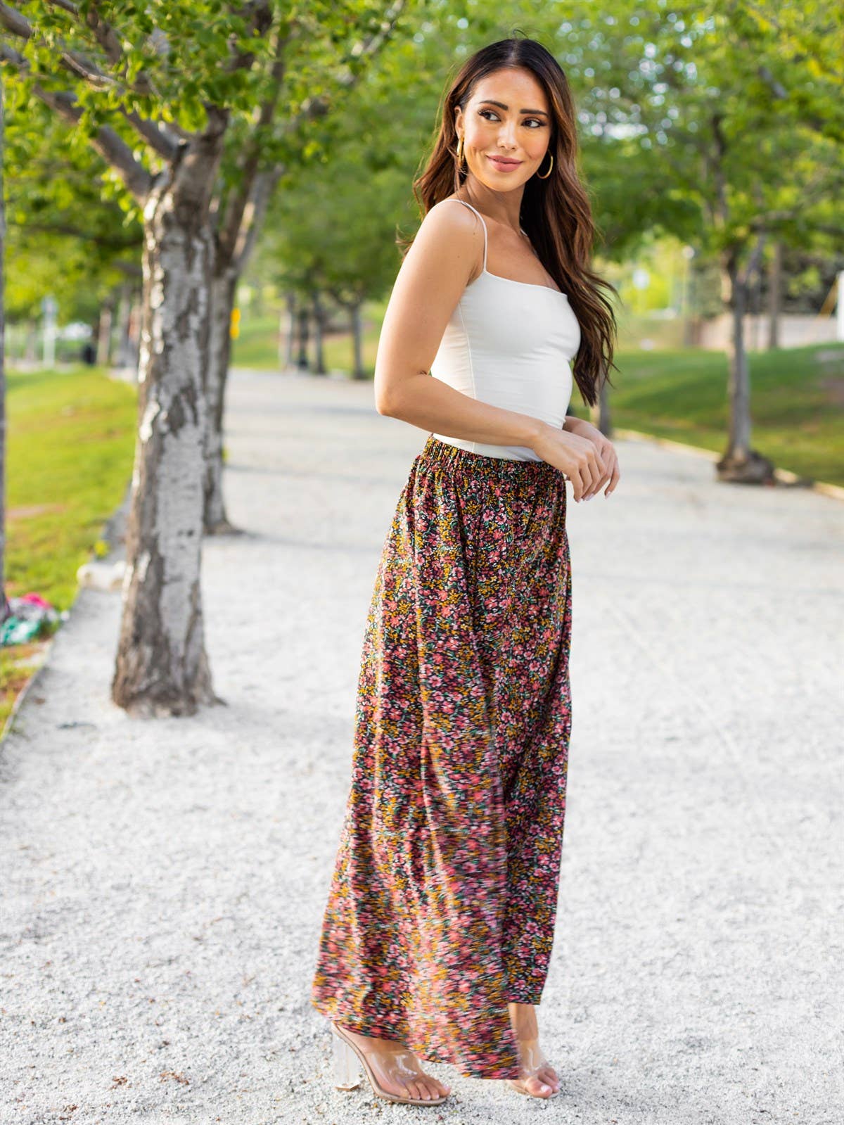 Lovely Floral Maxi Skirt