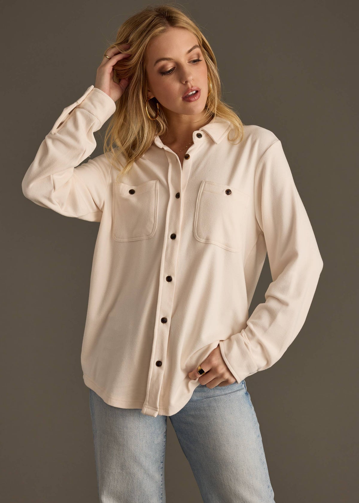 Ivory Super Soft Button Up