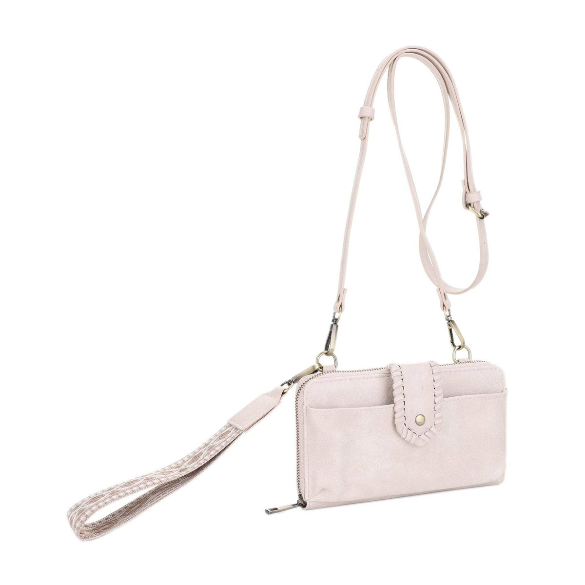 The Jolie Crossbody Wallet With Boho Wrist Strap