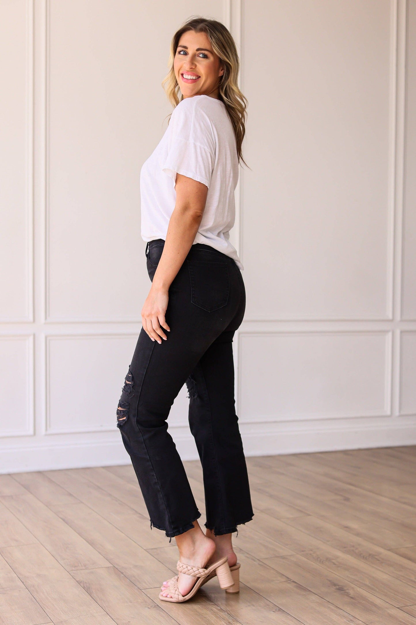 The Dixie Midrise Black Wash Jeans