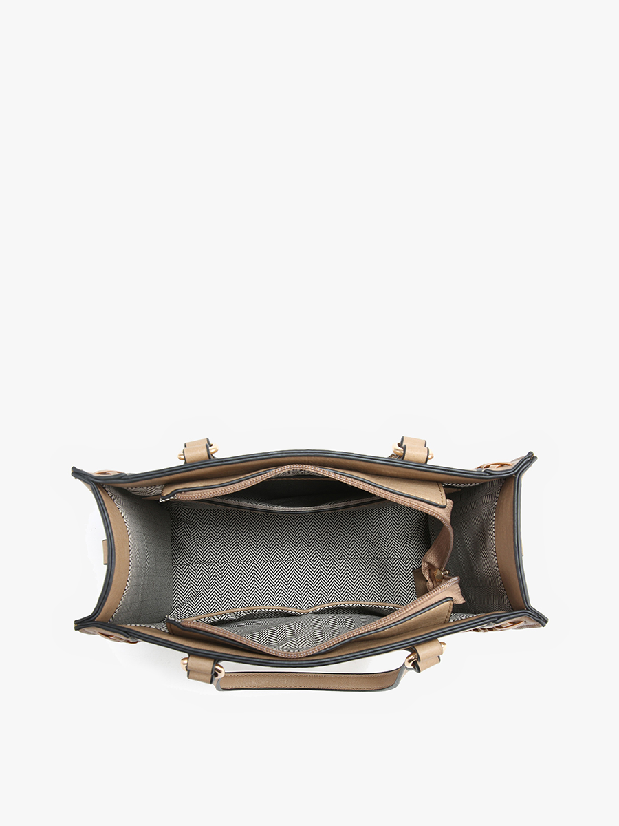 The Betsy Structured Braided Crossbody/Satchel: Dark Olive