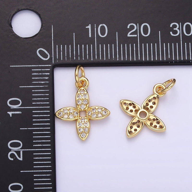 Flower Micro Paved Charm