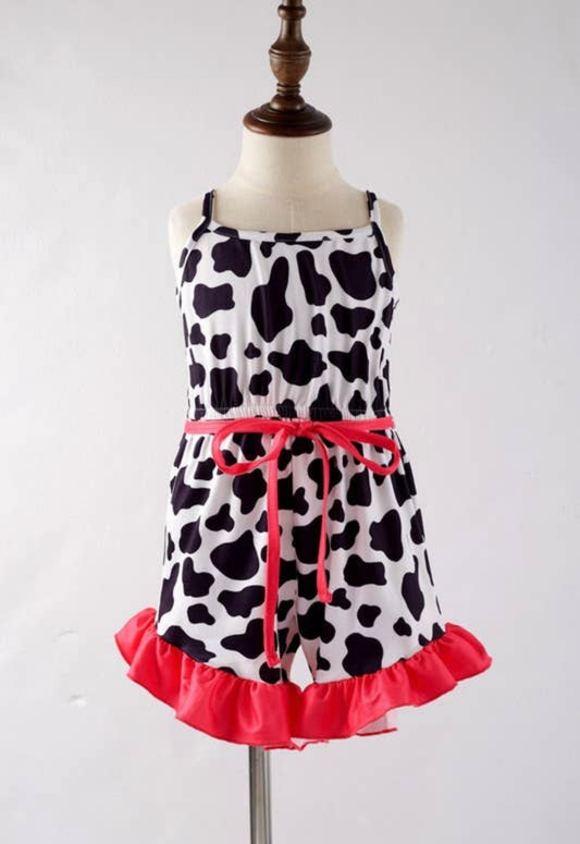 Cow Print Romper