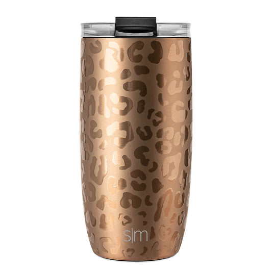 Voyager Copper Leopard Travel Mug