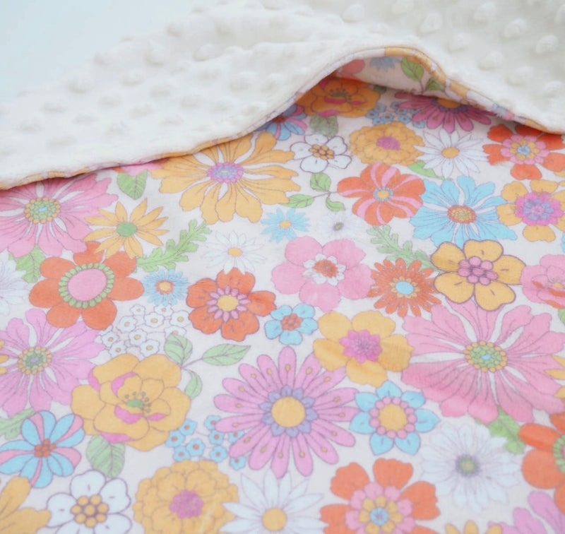 Minky Retro Floral Blanket