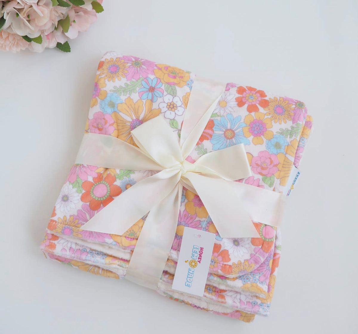 Minky Retro Floral Blanket