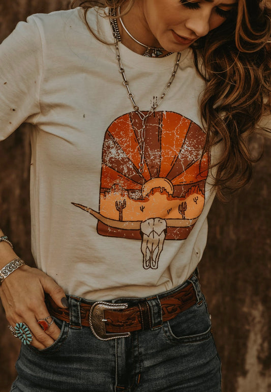 Longhorn Sunet Tee