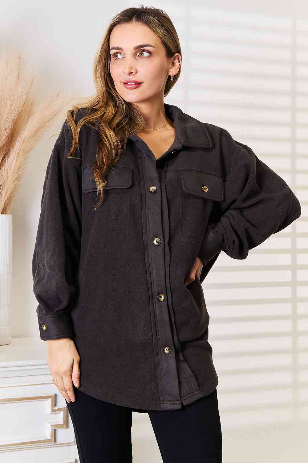 The Cozy Girl Button Down Shacket