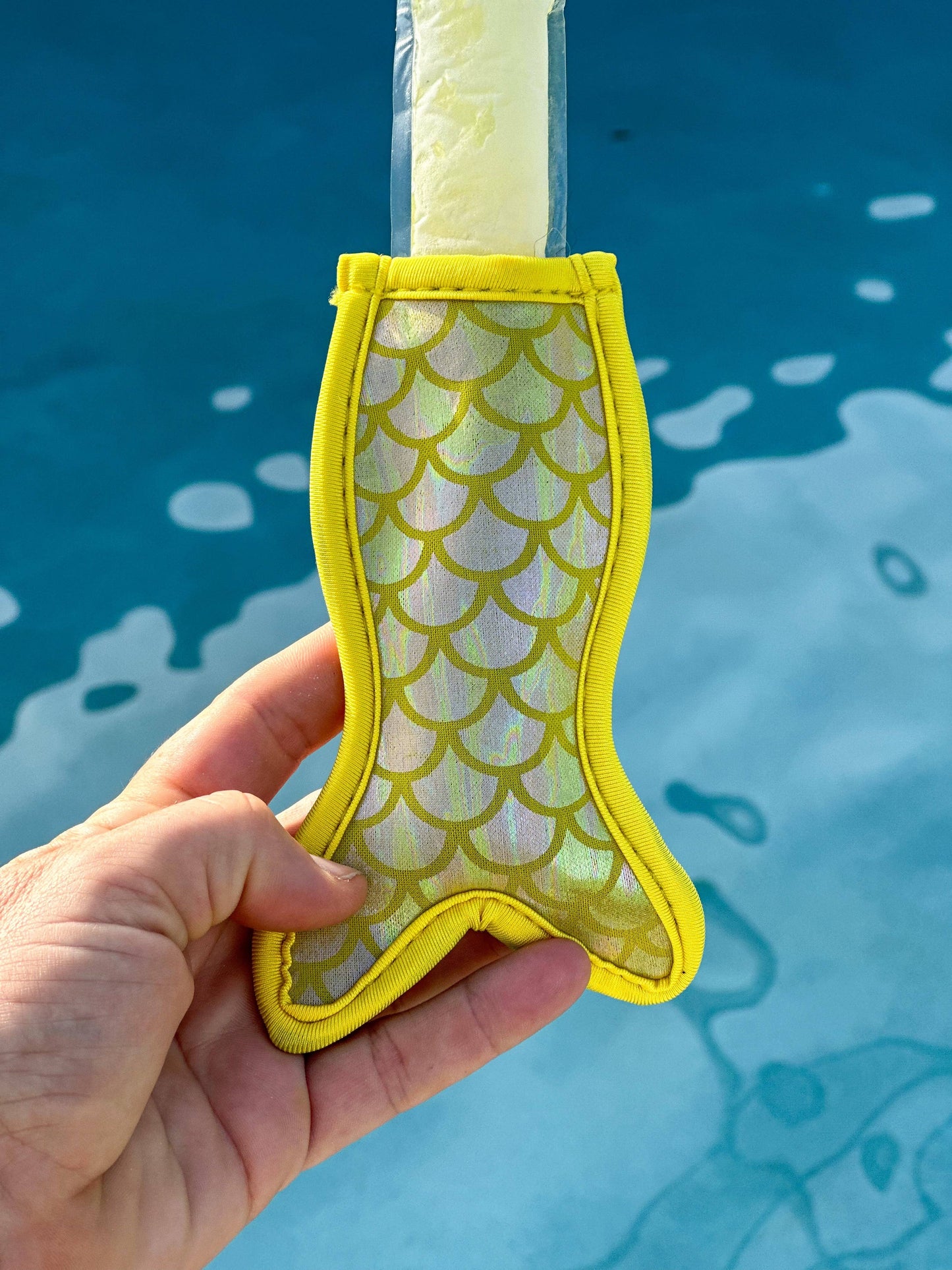 Neoprene Popsicle Holder "Mermaid Yellow"