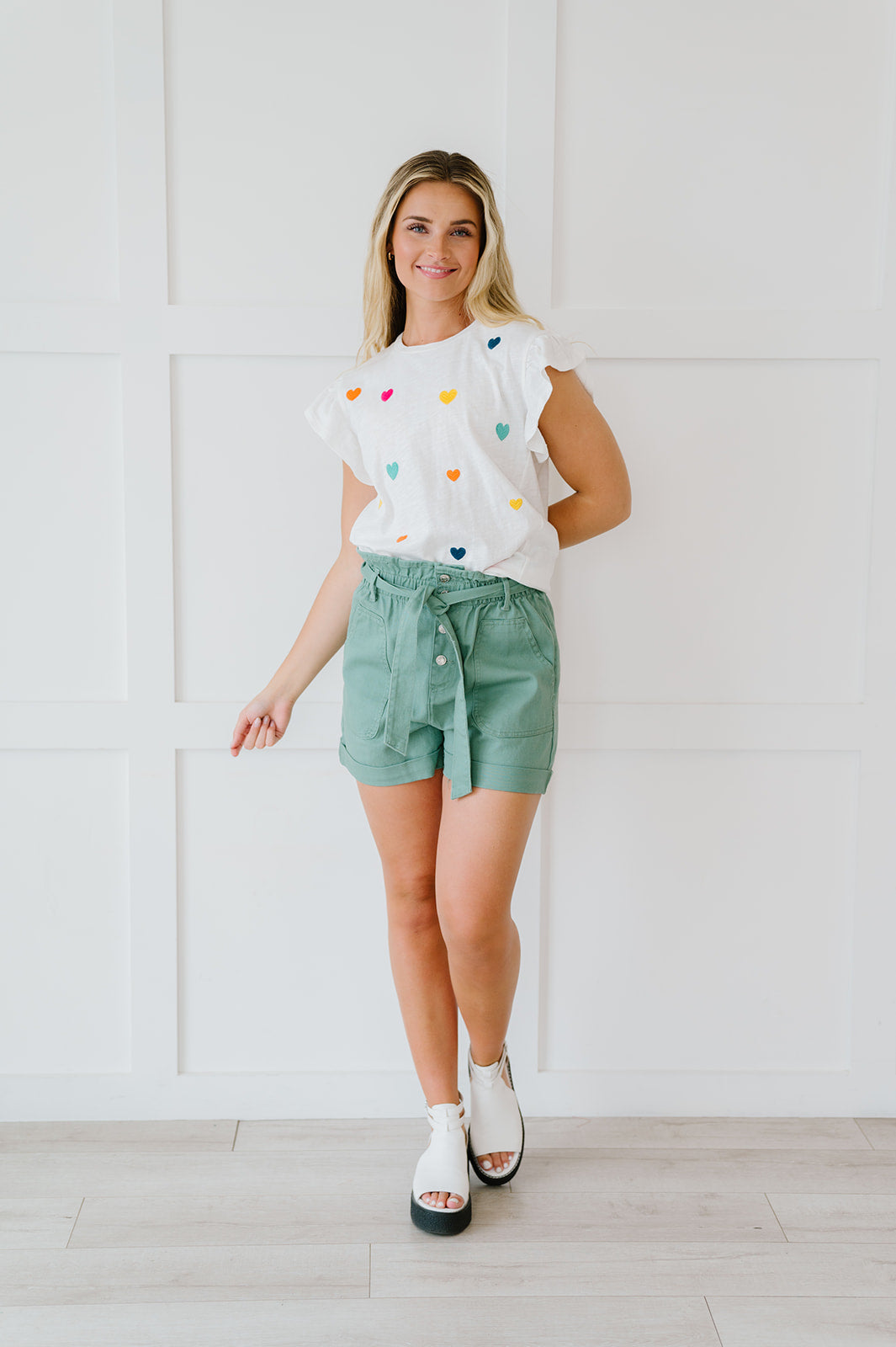 It's All So Simple Paperbag Shorts - Mint