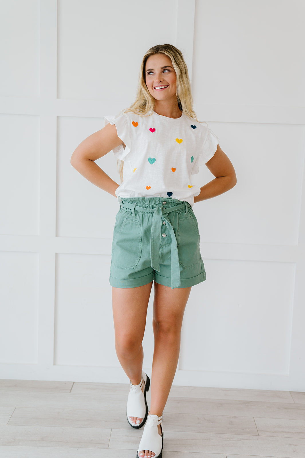 It's All So Simple Paperbag Shorts - Mint