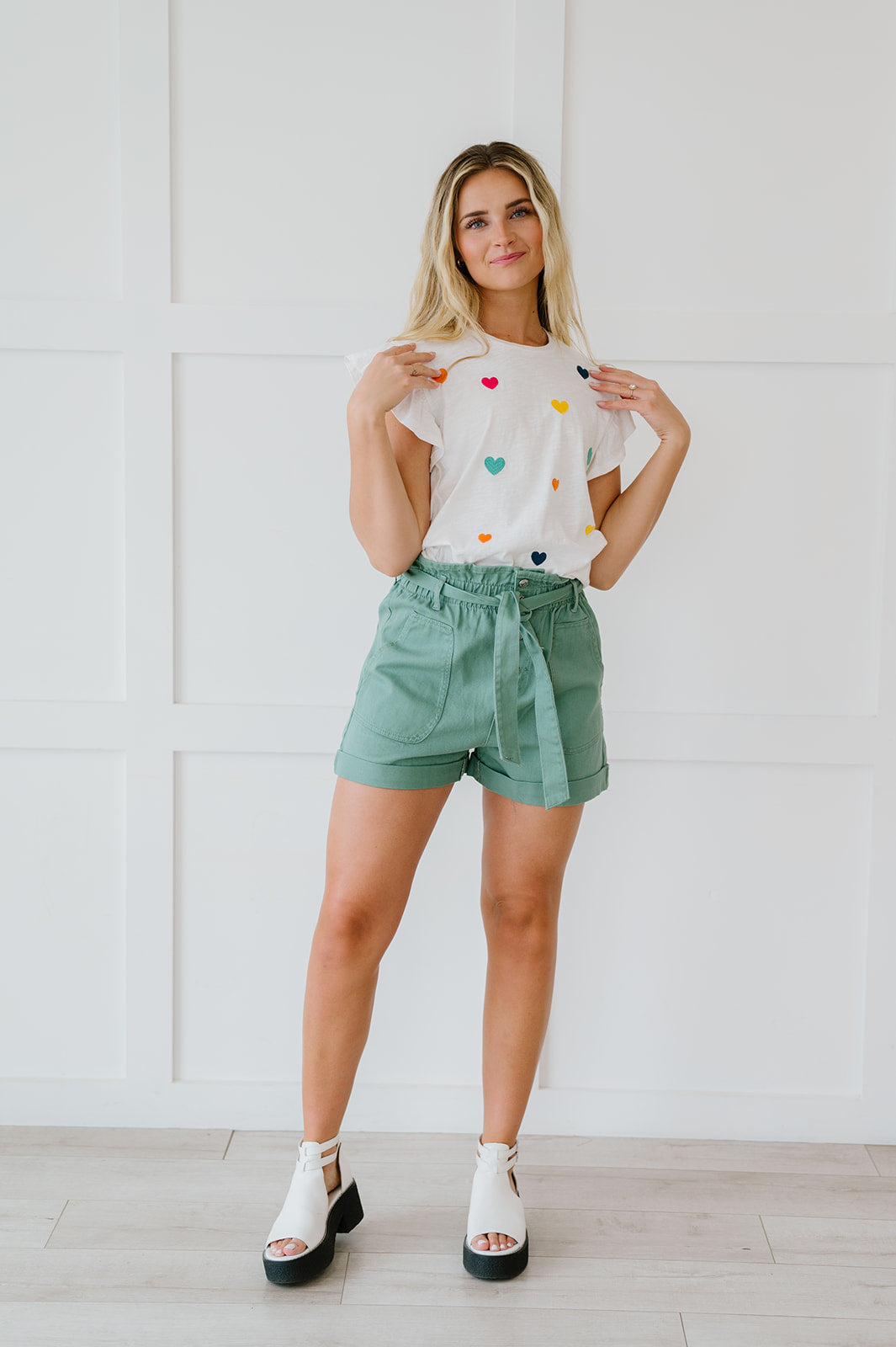It's All So Simple Paperbag Shorts - Mint