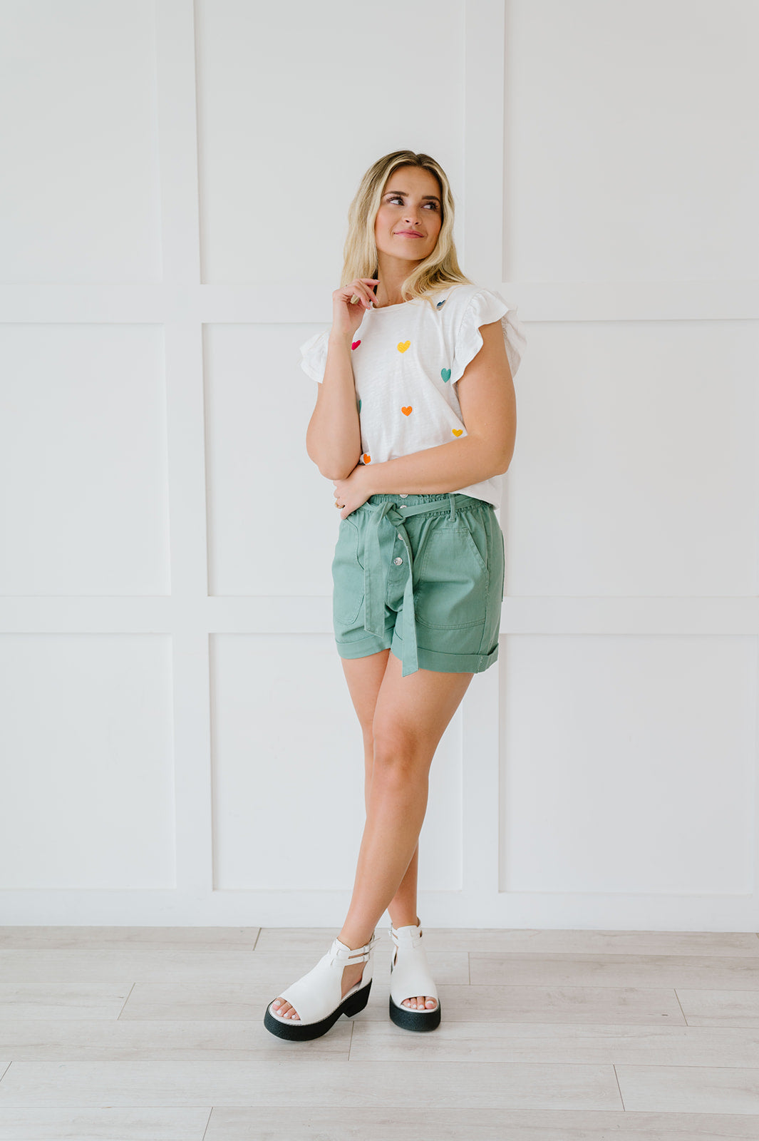It's All So Simple Paperbag Shorts - Mint