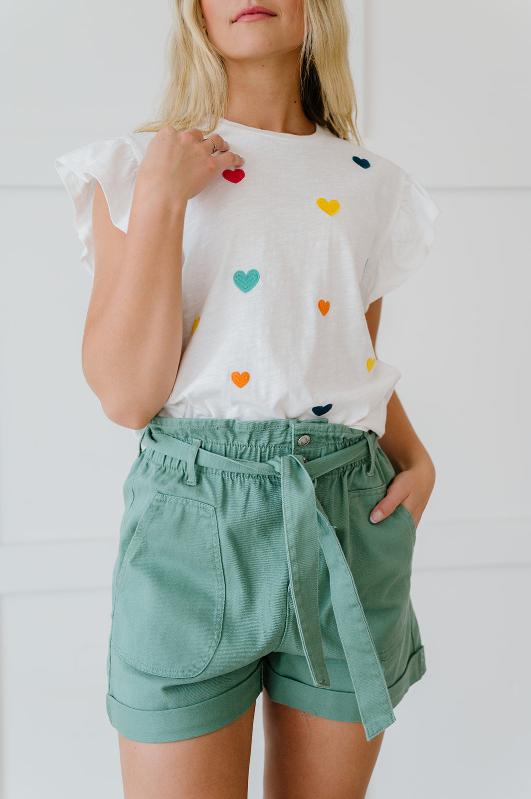 It's All So Simple Paperbag Shorts - Mint