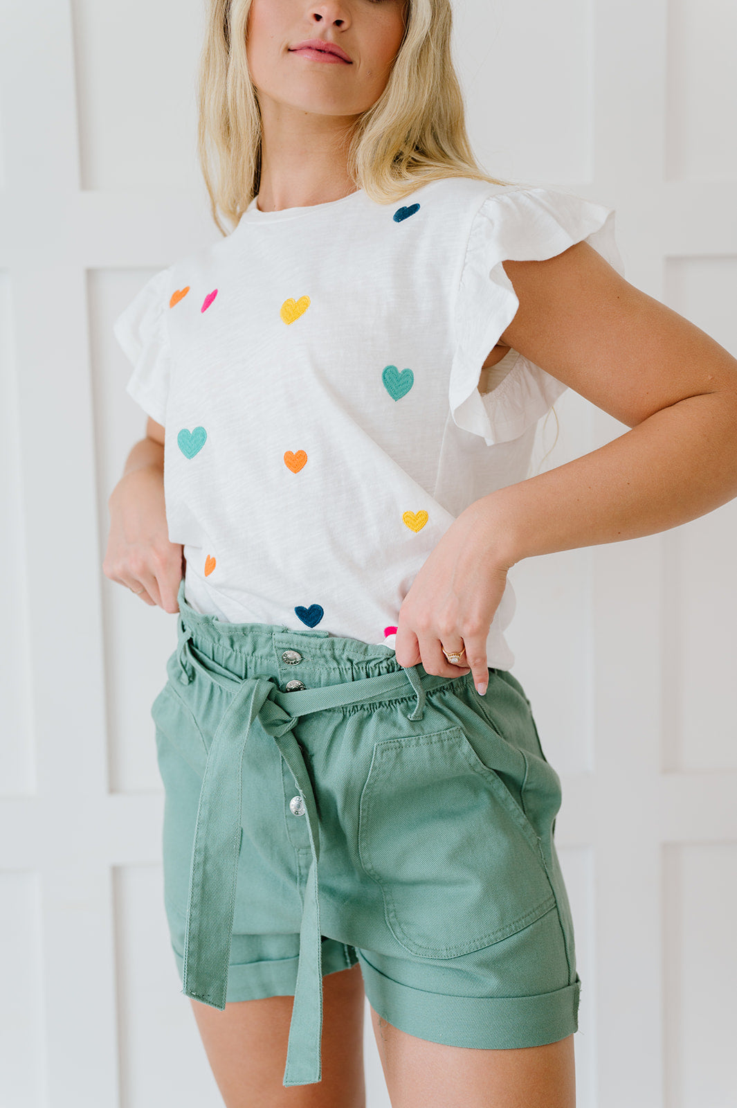 It's All So Simple Paperbag Shorts - Mint