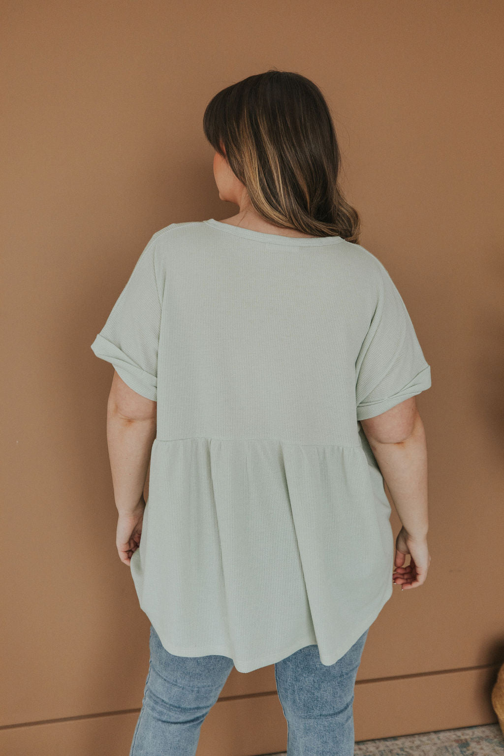 Sweet Ideas Waffle Knit Top