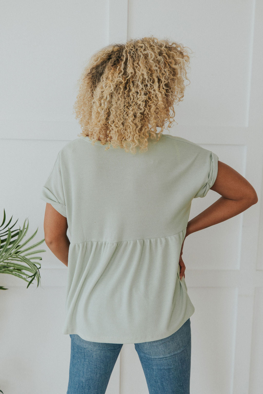 Sweet Ideas Waffle Knit Top