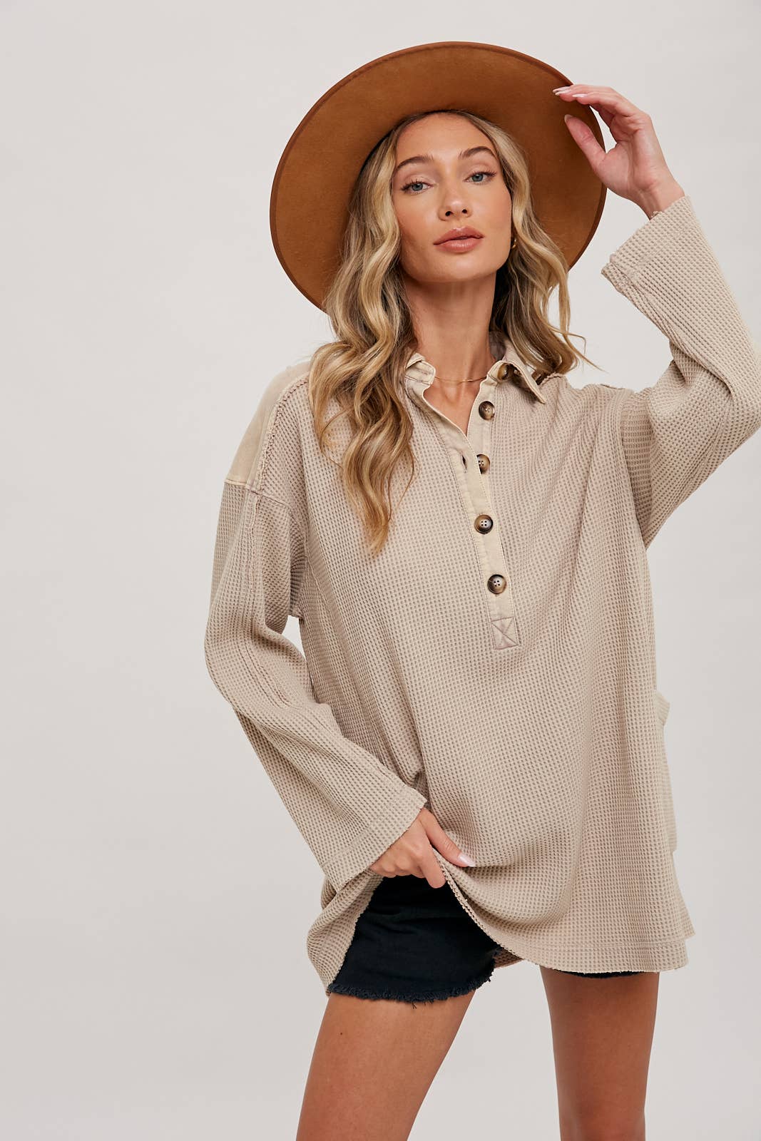 Thermal Henley Tunic