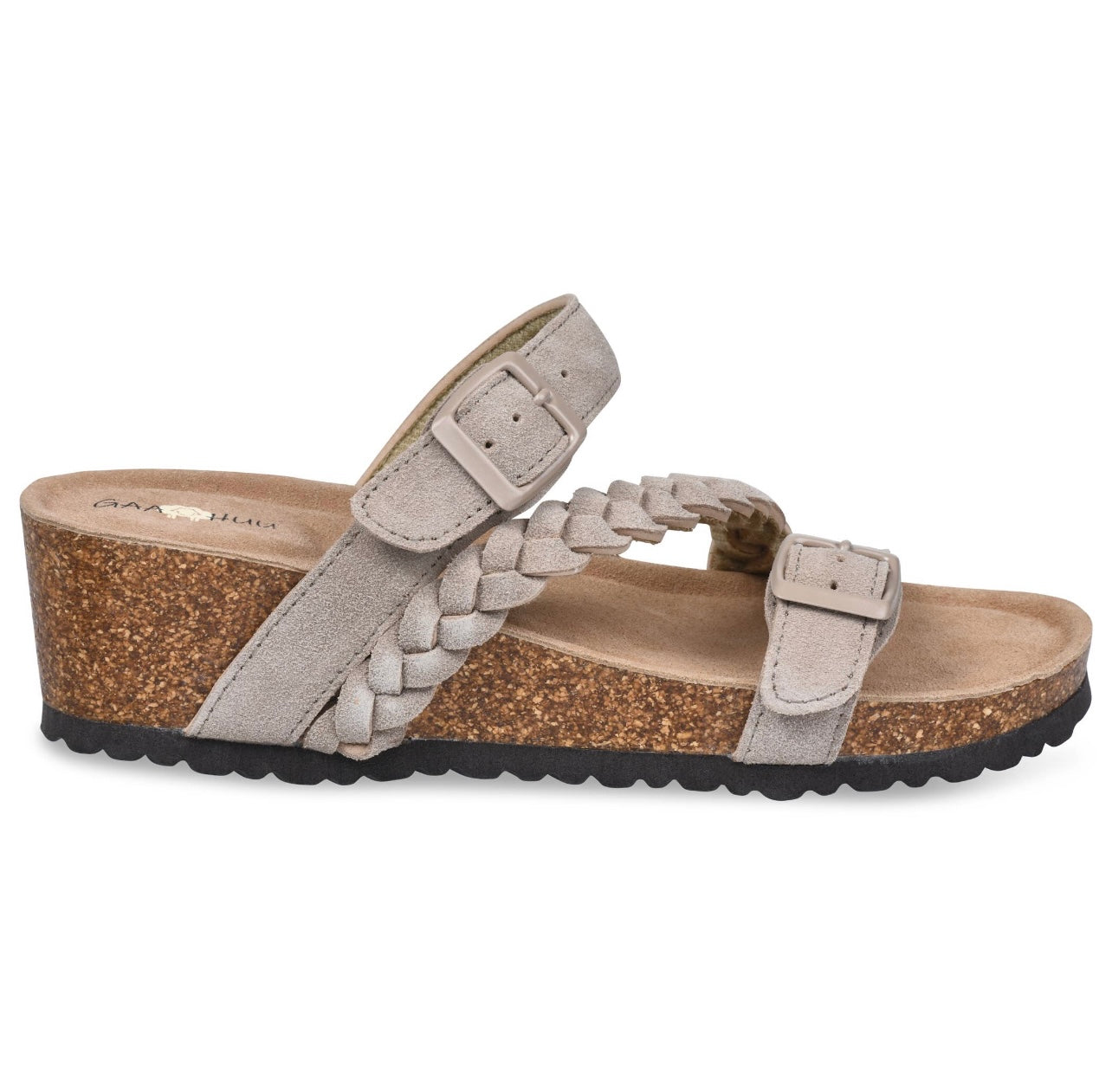 Braided Adjustable 2 Strap Wedge Sandal