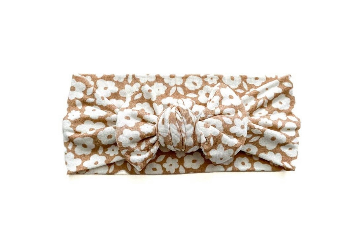 Mocha Ditsy Floral Headband