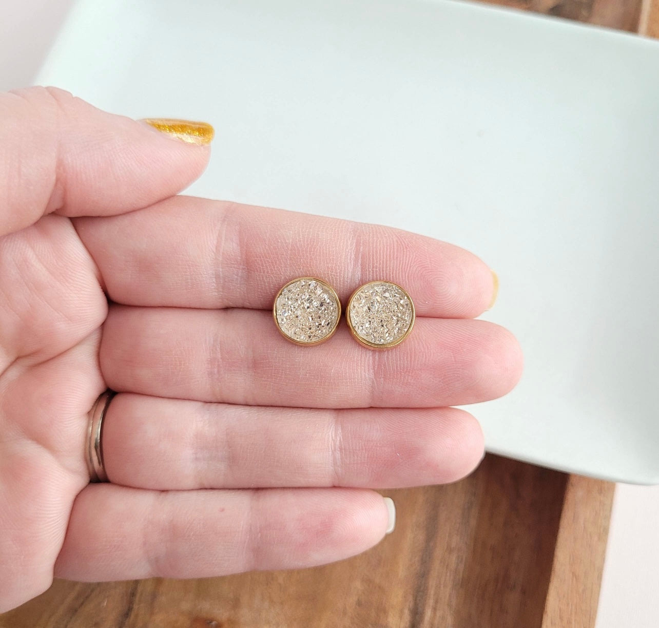 Geode Druzy Studs