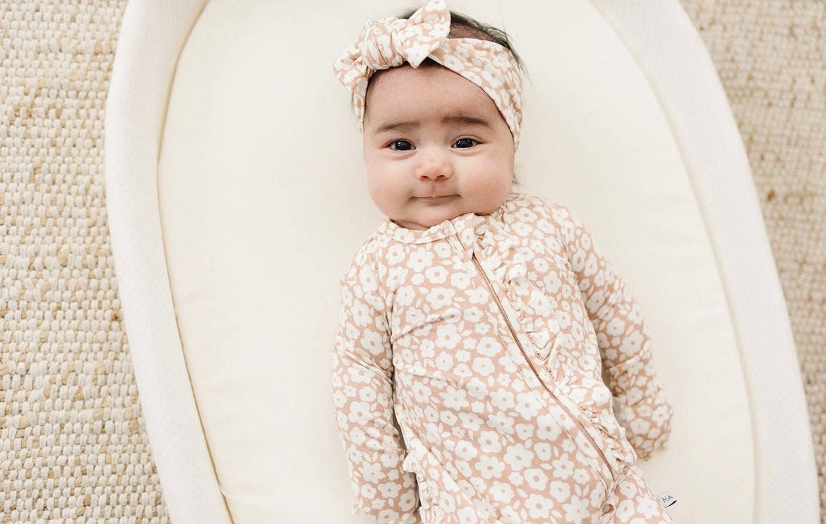 Mocha Ditsy Floral Headband