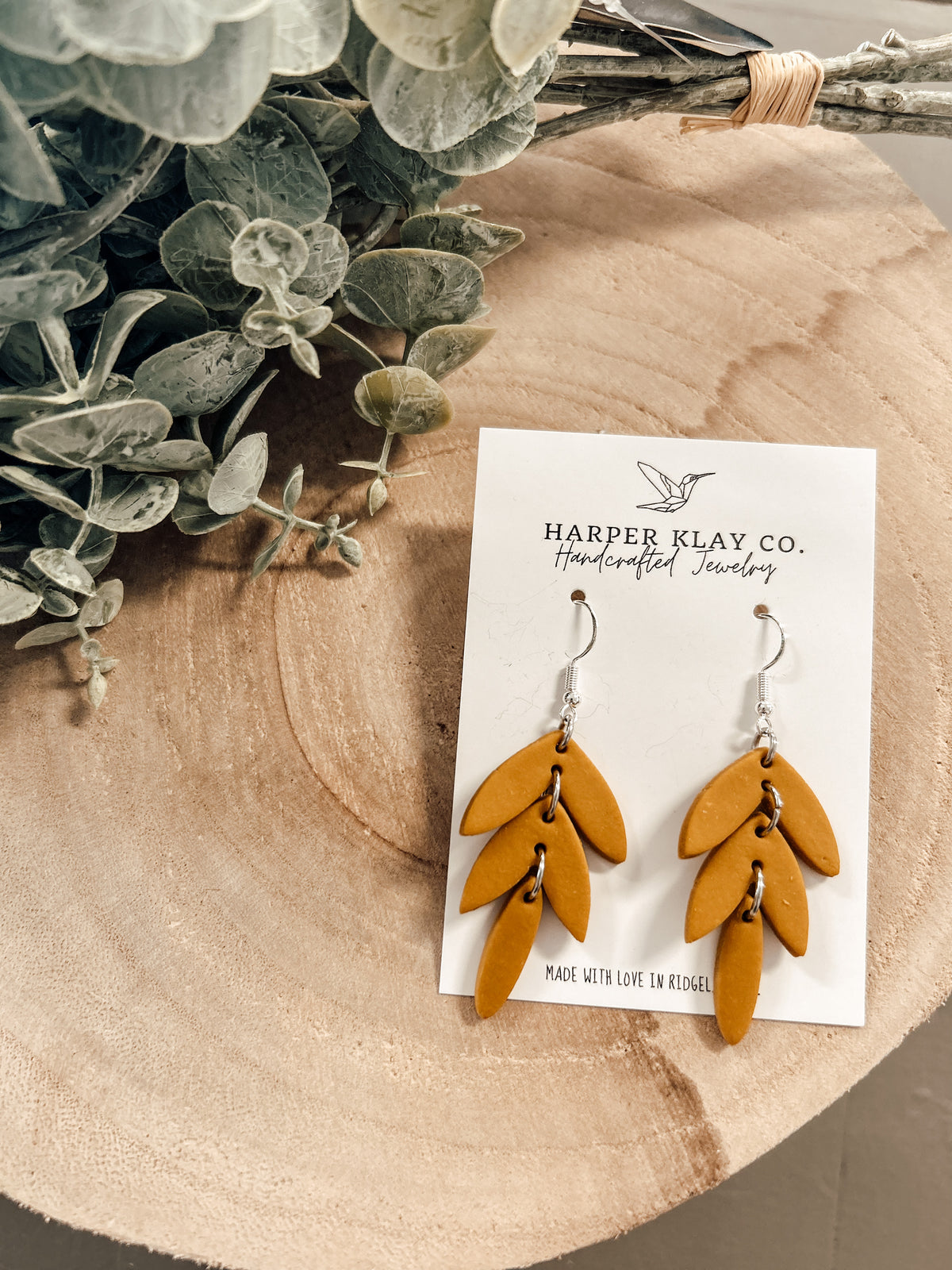 The Mustard Clay Earrings