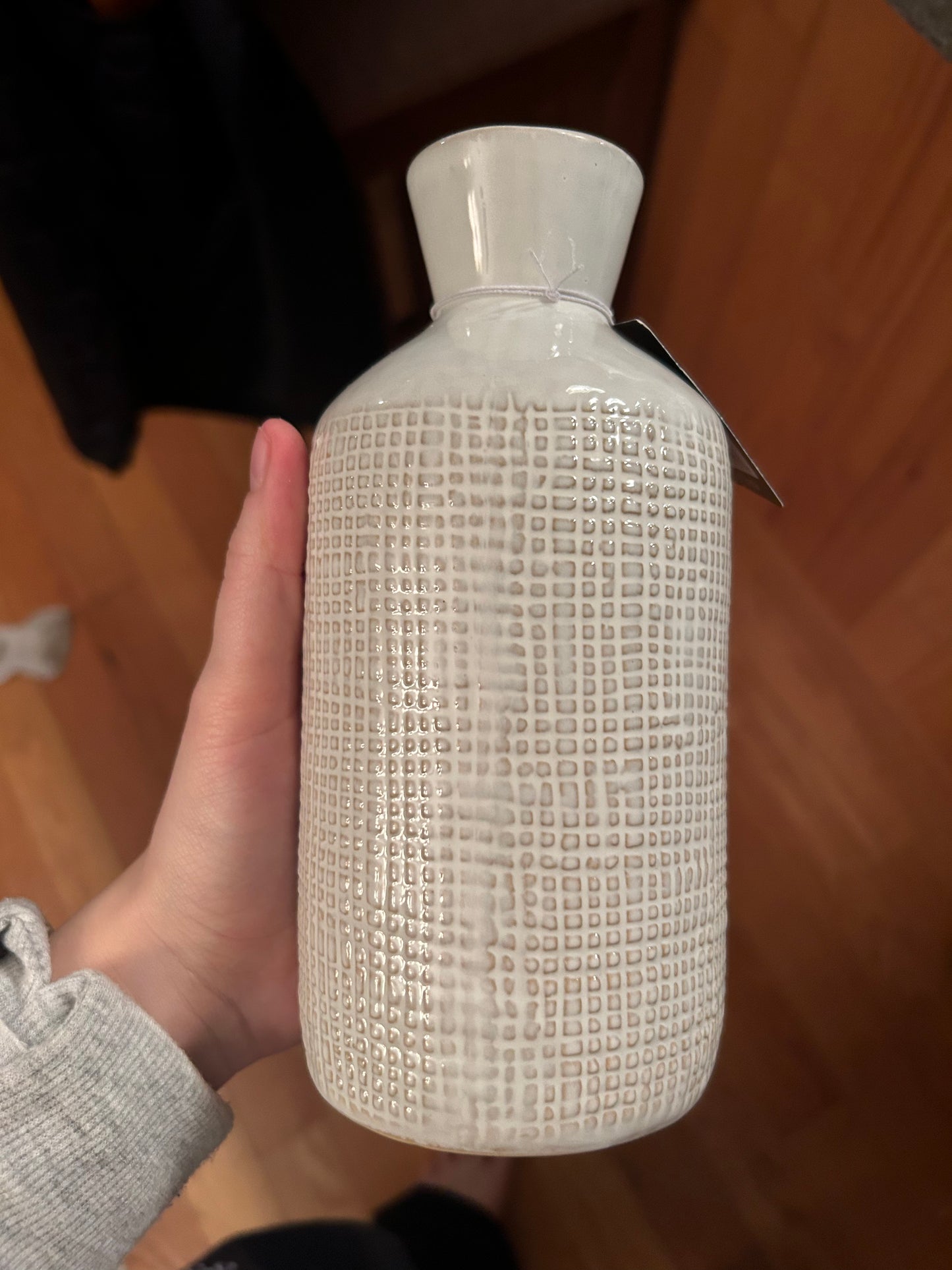 White Textured Vase