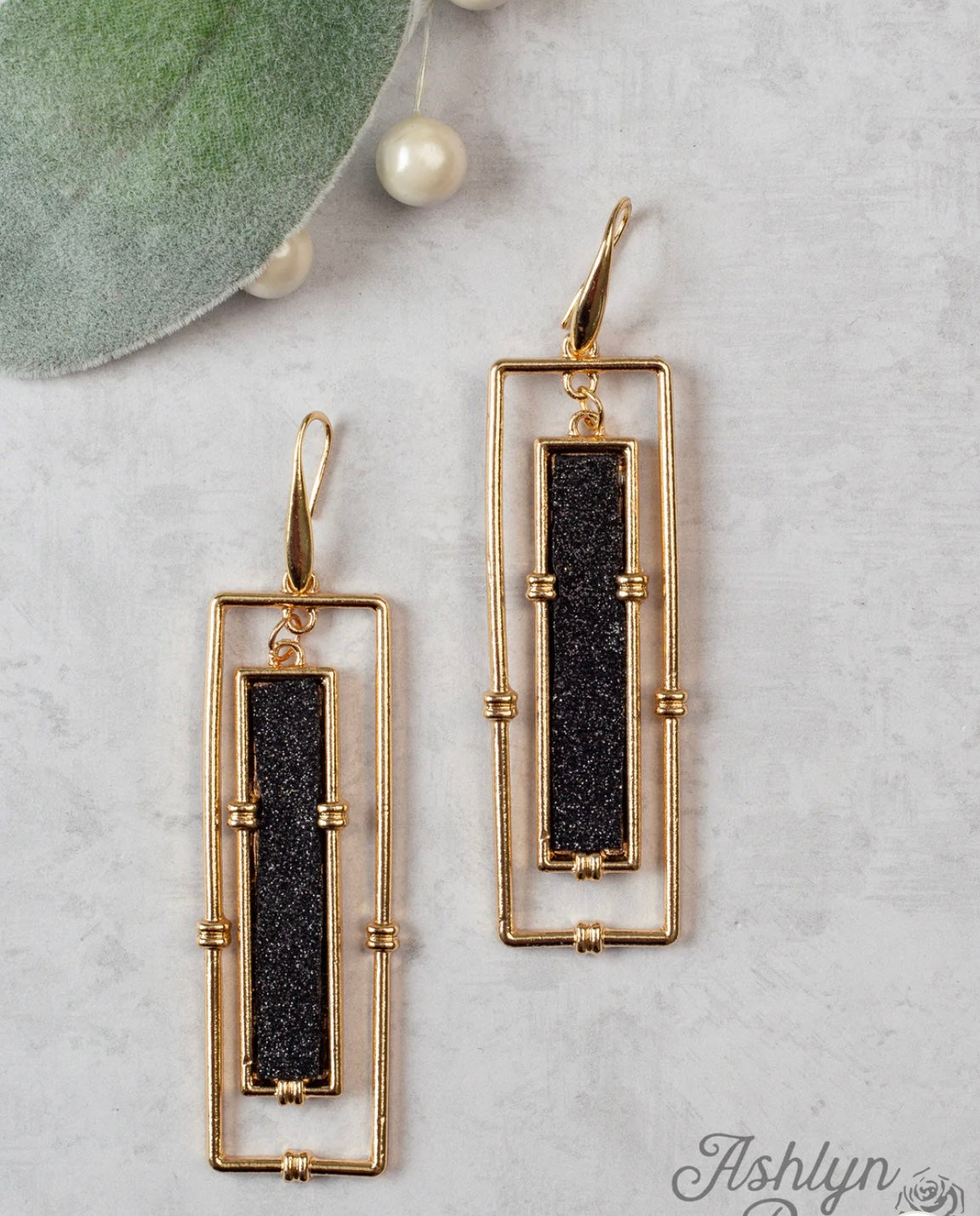 The Frame Rectangular Earrings