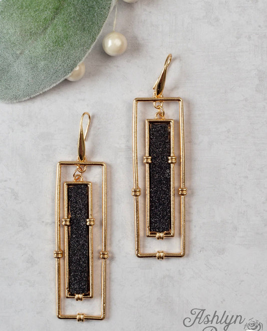 The Frame Rectangular Earrings